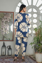 Elegant Ethnic Wear for Women - V-Neck Floral Printed Suit Set