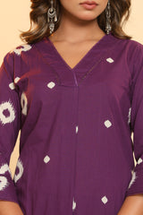 Purple Top & Pants Sleepwear – Cotton Cord Set