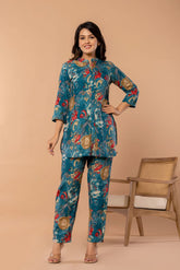 Jaipuri Bloom CORD Set - Multicolour Floral