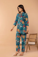Jaipuri Bloom CORD Set - Multicolour Floral