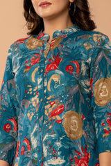 Jaipuri Bloom CORD Set - Multicolour Floral