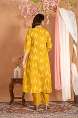 Yellow Floral Elegance Suit Set