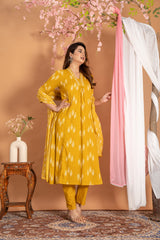 Yellow Floral Elegance Suit Set