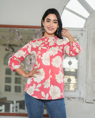 Blossom Breeze Floral Top for Women