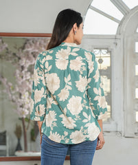 Mint Grove Floral Top for Women