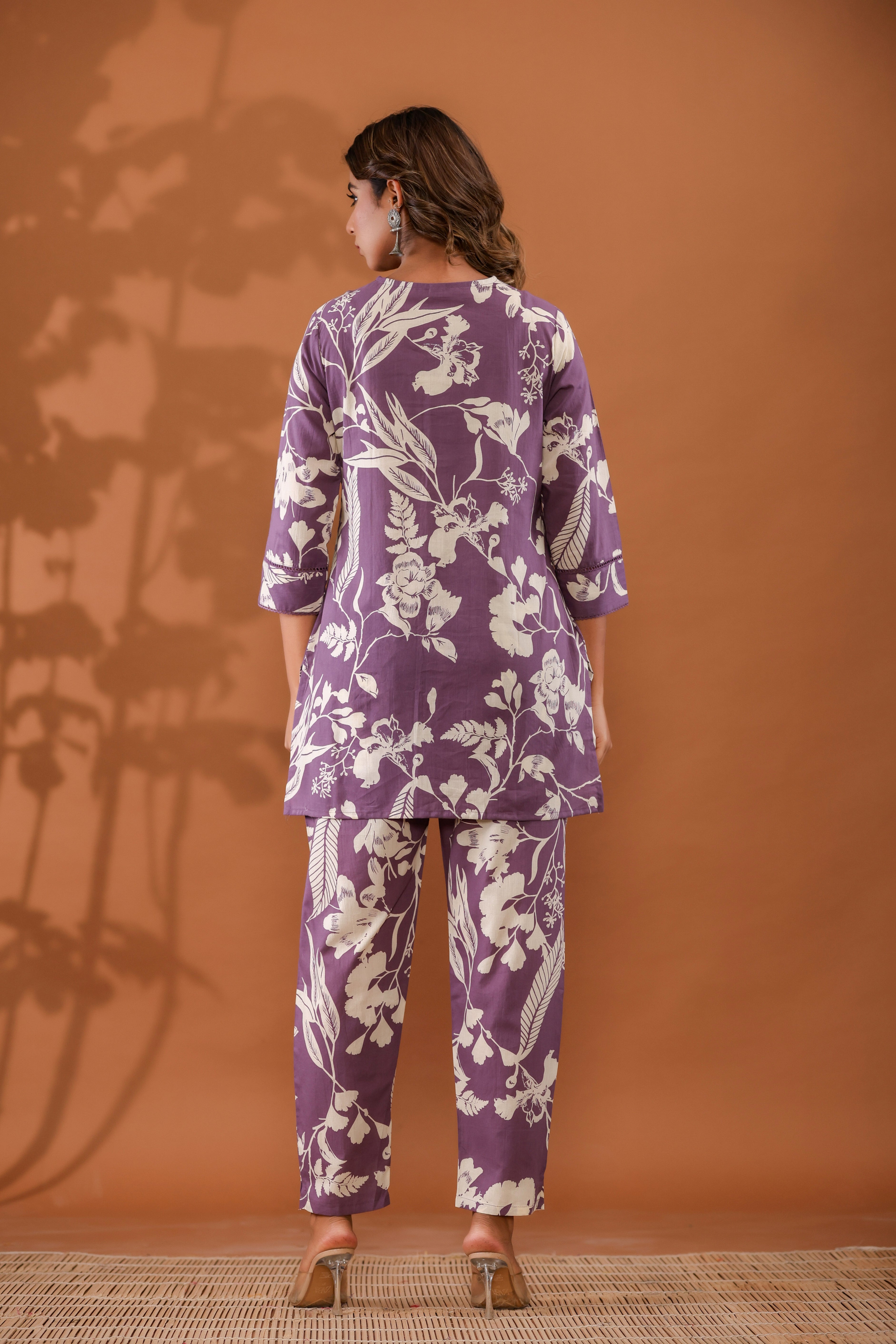 Floral Top & Pants Sleepwear  – Cotton Cord Set